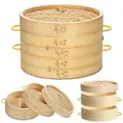 Cookware Vegetables Cooking with Handle Basket Bamboo Steamer Kitchen Tool Cage