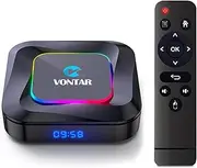 CHROX Android 13.0 TV Box,V0NTAR R3 4GB RAM 128GB ROM RK3528 Quad-Core 64Bit CPU with Dual-WiFi 2.4G/5.8 Ghz Ultra HD 4K H.265 WiFi Home Set Top Box,4gb+128gb