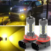 For Honda Accord Civic 2006-2019 H11 Fog Light Projector Lens Yellow LED Bulb (for: Honda Civic)