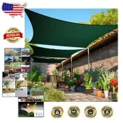Heavy Duty 18' x 22' Green Rectangle Shade Sail - Water Permeable Outdoor Canopy