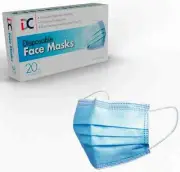 Disposable Face Masks Medical Surgical Dental 3-Ply Earloop CT 20/40/60/80/100