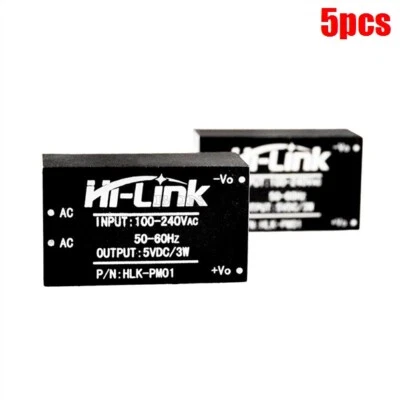 5Pcs Household Switch Power Supply Module HLK-PM01 Ac-Dc 220V To 5V Step-Down bz