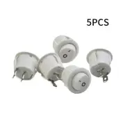 Mini Rocker Switches Motorhome ON-OFF Round Snap-In Terminal White 2 Pin