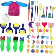 47 Set Sponge Brush Painting Creative DIY Graffiti Tools for Safe Materials for Birthday and Imaginative Art Projects