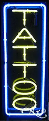 BRAND NEW "TATTOO" 32x13 VERTICAL BORDER REAL NEON SIGN w/CUSTOM OPTIONS 10336