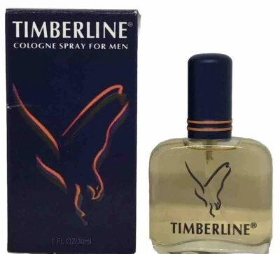 2 Glass Bottles Timberline Cologne Spray for Man Boxed. Original by MEM 1 Oz