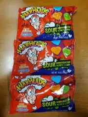3 Bags: Warheads Sour Conversation Hearts Candy 10oz ea Exp. 1/26 (0440) R7P1b