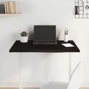Table Top Dark Brown 80x60x2 cm Treated Solid Wood Oak