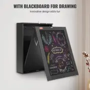 Wall Mounted Folding Desk Space Saving Computer Table with Chalkboard Storage