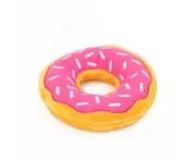 Jumbo Donutz Dog Toy with Blaster Squeaker (Strawberry)