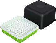 BESPORTBLE 1Set Hydroponic Plant Nursery Tray with Lid Durable Plastic Seedling Pots for Germination Moisture Retention and Optimal Growth Environment for Home Gardening