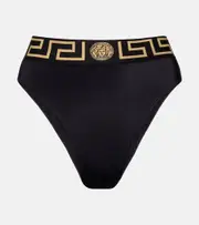 [Versace] Versace Logo bikini bottoms AU 12 black