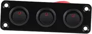 ULTECHNOVO Automotive Cat's Eye Toggle Switch Panel Durable Abs Aluminum Construction Easy Install Combination Panel for Car Modification Trailers Campers Boats Stylish Red Design