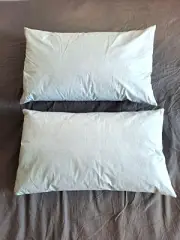 2 Vintage Handmade Feather Pillows 65x40cm/26x16" Feather Weight 1,2kg ea New