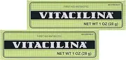 VITACILINA, First Aid Antibiotic, Skin Ointment to Help you Treat Minor Scrapes, Cuts, Burns, Prevent Infections, Skin Unguent, 2-Pack of 1 Oz, Tubes, 2 Count