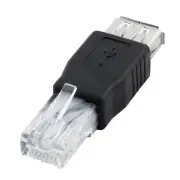 USB 2.0 Female to RJ45 Male Ethernet Adapter Converter Connector