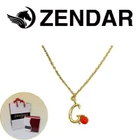 在飛比找博客來優惠-【ZENDAR】頂級天然沙丁紅珊瑚圓珠3-3.5mm字母金色