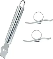 Kemcatui 2Pcs Lemon Peeler Tool and 2Pcs Orange Rind Peeler Tool, Stainless Steel Bar Lemon Zest Peeler with Channel Knife, Lemon Grater Zester for Cocktail, Kitchen