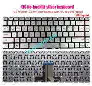 New US Silver No-Backlit keyboard For HP x360 14-dh 14m-dh 14-dq 14s-dq TPN-I131