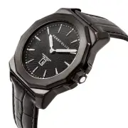 NEW Perry Ellis 46mm Decagon Black SS 100M WR Men's Watch PEW05006-01 Invicta
