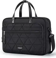 [bagsmart] Laptop Bag 15.6 Inch, Laptop Briefcase for Women Men, Water Resistant Computer Bag Work Bag Travel Business, Black