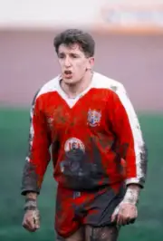 Jonathan Davies in action for Widnes during a rugby league match - Old Photo