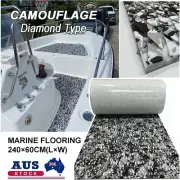 Camo Diamond Boat Flooring Sheet EVA Foam Marine Carpet ,Black Grey Boat Decking