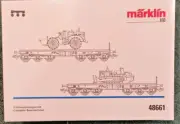 MARKLIN HO 48661 2 HEAVY DUTY FLAT CARS & CATERPILLAR MACHINES NIB EXCLUSIVE