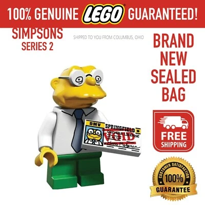 Lego Minifig Simpsons Series 2- Hans Moleman- New Sealed Bag Free Shipping