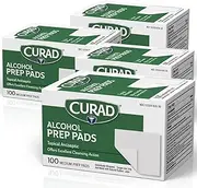 Alcohol Prep Pads | Medium Isopropyl Wipes Individually Wrapped | First Aid Swabs for Cuts & Scrapes | Medical Pads for General Cleansing | 100 Count (Pack of 4)