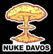 Funny "NUKE DAVOS" Anti New Wor.ld Order DECAL sticker Joe Biden Donald Trump 24