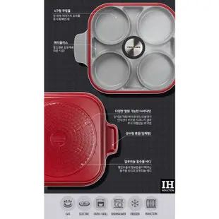 💯韓國直送 NEOFLAM STEAM PLUS OVEN PAN 28cm雙耳四格多功能煎鍋含鍋蓋