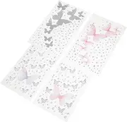 PACKOVE 4 Sheets DIY Face Gems Stick Rhinestones for Makeup of Shimmering Butterfly Pearl Stickers for Festival Party and Halloween Gems Decor for Womens Nails