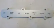 DASH BLANK SWITCH INDICATOR PANEL 8 3/4" X 1 7/8" PLASTIC SILVER MARINE BOAT