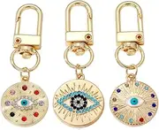 [Fuqimanman2020] Evil Eye Jewelry Evil Eye Good Luck Keychain for Women Girls Protection Charms Keychain for Car Keys Holder
