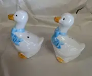 Country White Geese Salt and Pepper Shakers
