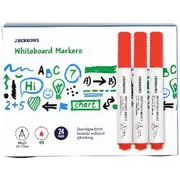 J.Burrows Whiteboard Markers Bullet Red 24 Pack