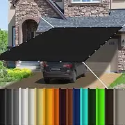 Sun Shade Sail 1.8 x 3.6 m(5.91 x 11.81ft) Right Angle Garden Canopy UV Block Waterproof Tear Resistant Windproof for Garden, Pergola, Patio Plants, Black