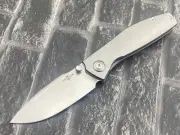 Twosun Folding Knife K110 Blade TC4 Titanium Handle Pocket Knife TS576-K110-Gray