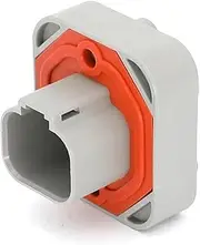 BIZOCA DT15-4P Gray 4Pin Automotive Connector, DT Straight Pin PCB Mounting Head, Wireline to Board Plug Socket(DT15-4PA)