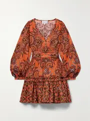 [Cara Cara] Cara Cara - Harper Tiered Printed Cotton-voile Mini Dress - Multi - US2 US 2 Multi