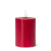 Red Led Pillar Flameless Candle