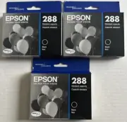 Epson 288 Standard Black Ink Cartridges (3) $20.00