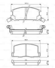 Brand New Genuine Bosch BP1334 Brake Lining - 0 986 494 412