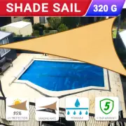 98% Heavy Duty Shade Sail 420D 320GSM Cloth Waterproof Canopy Triangle Rectangle