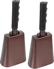 COSMEVIVI Cheer up The Crowd 2pcs Hand-cranked Metal Cowbells Ideal for Football Games Party Noises