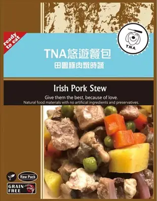 T.N.A.悠遊 鮮食餐包 田園豚肉燉時蔬 150g