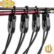 4PCS/SET Quick Rod Tie Strap Fishing Rod Bungee Leash Pole Ties Organizer Supply