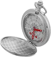 [Abaodam] Vintage Zinc Alloy Pocket Watch Compass with Luminous Function Compact Navigation Tool for Men Women for Hiking Camping Outdoor Survival Activities