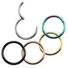 Nose Ring Stainless Steel Segment Clicker Ear Body Ring Lip Hoop Piercing